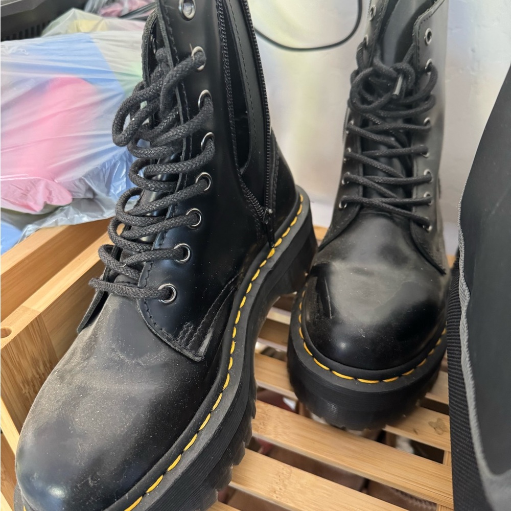 Black Lace-Up Women's Boots